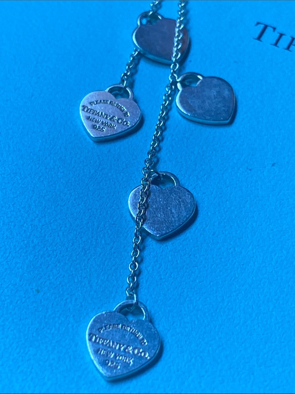 Tiffany & Co. Multi Hearts Lariat Drop Necklace in Sterling Silver - Picture 5 of 10